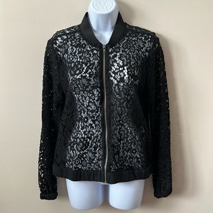 NWT Joe Fresh Lace Bomber Jacket
